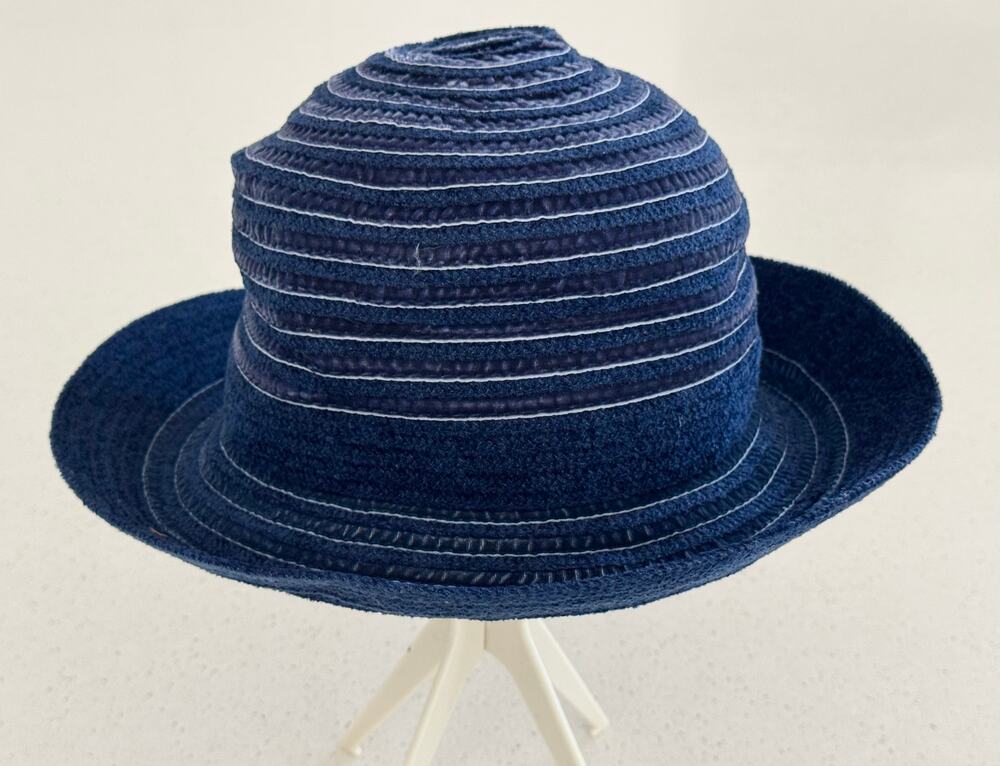 Betmar New York Tiered Braid Derby Cloche in Blue Jean Color